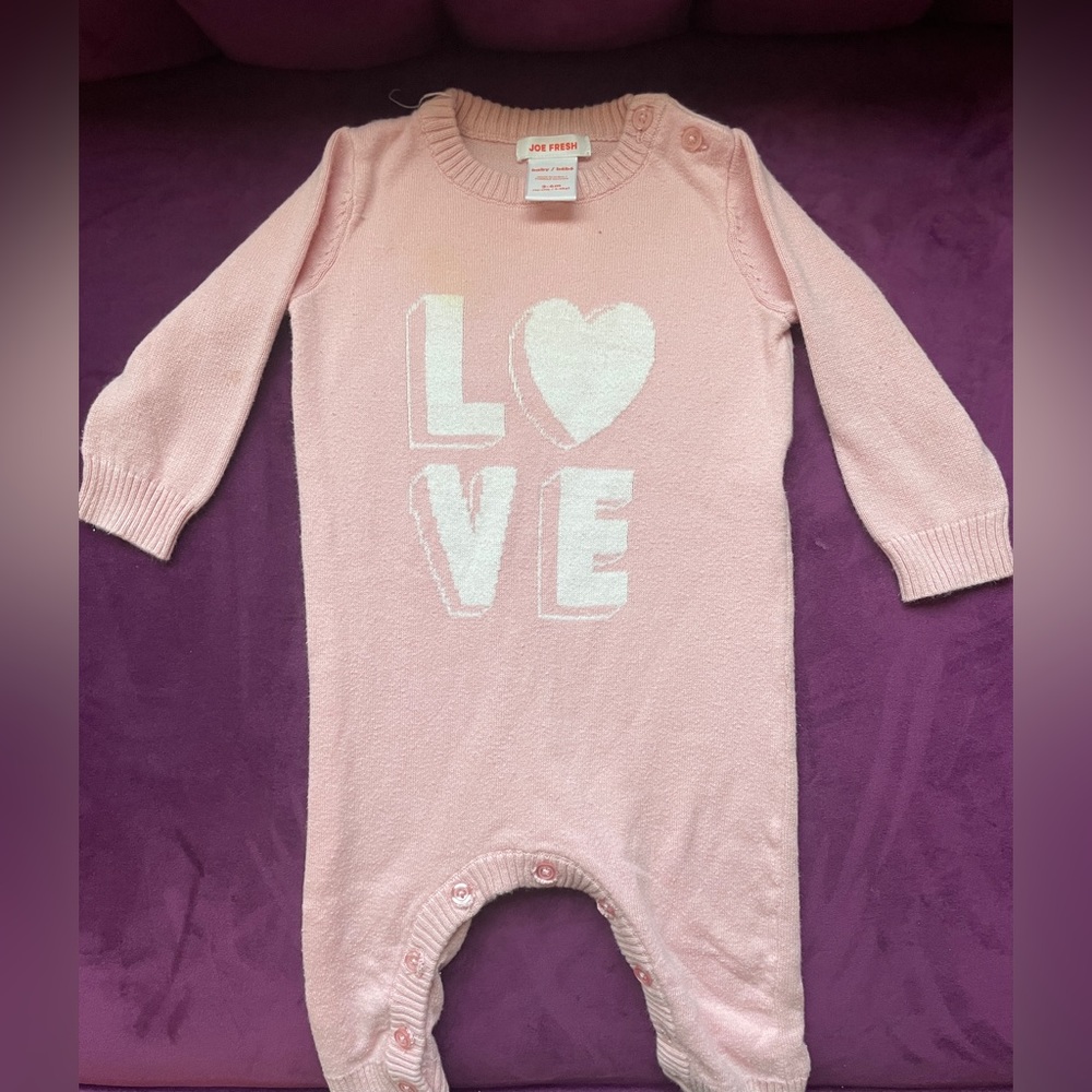 WORN Joe Fresh Onesie Baby Girl (3-6 months)